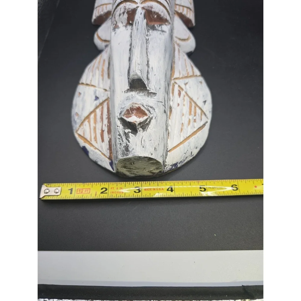 Hand Carved African Style Wooden Wall Mask 12